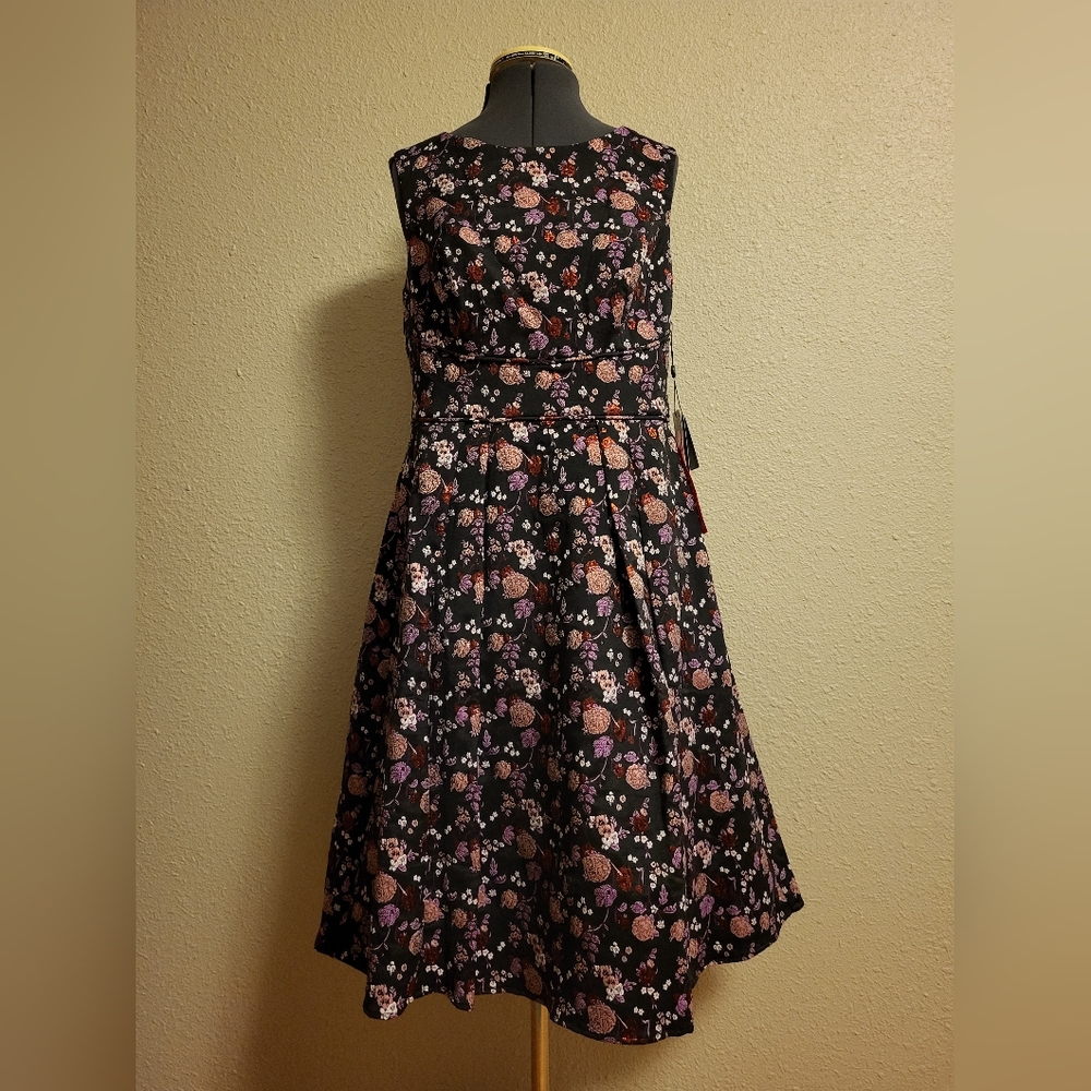 Adrianna Papell Floral Fit & Flare Dress Size 10